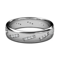 0.45CT Round Cut Diamonds Men's Wedding Band