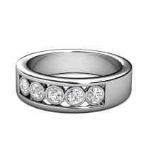 0.65CT Round Cut Diamonds Men's Wedding Band