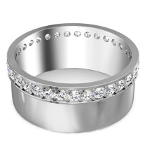 1.00CT Round Cut Diamonds Men's Wedding Band