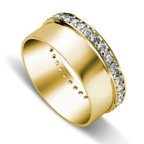 0.75CT Round Cut Diamond Wedding Band