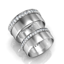1.75CT Round Cut Diamonds Wedding Set In 14KT White Gold