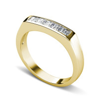1.00CT Princess Cut Diamonds Men's Wedding Band