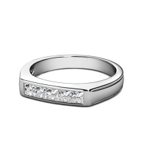 0.65CT Princess Cut Diamond Wedding Band