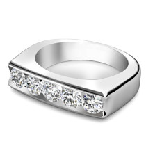 1.00CT Round Cut Diamonds Men's Wedding Band