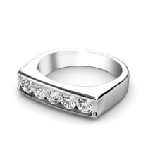 0.50CT Round Cut Diamond Wedding Band
