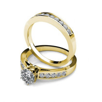 1.80CT Round Cut Diamond Bridal Set