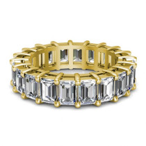 5.00CT Emerald Cut Diamonds Eternity Ring
