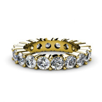 4.10CT round cut diamonds eternity ring