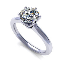 1.00CT round cut diamonds solitaire ring