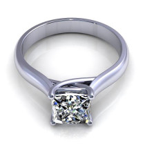 0.55CT princess cut diamonds solitaire ring