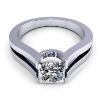 0.35CT princess cut diamonds solitaire ring