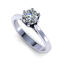 1.00CT round cut diamonds solitaire ring