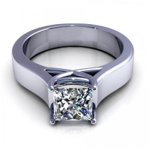 0.35CT princess cut diamonds solitaire ring