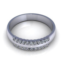 0.25CT round cut diamonds wedding band