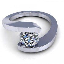 0.35CT round cut diamonds solitaire ring