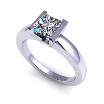 1.00CT princess cut diamonds solitaire ring
