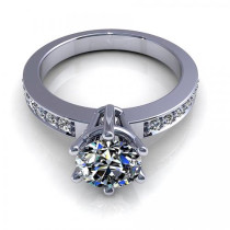 0.60CT round cut diamonds engagement ring
