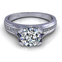 0.80CT round cut diamonds engagement ring