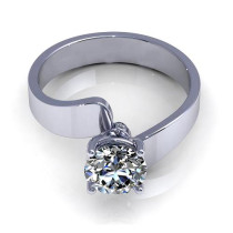 0.55CT round cut diamonds solitaire ring