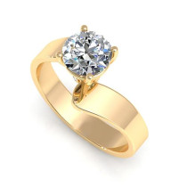 1.00CT round cut diamonds solitaire ring