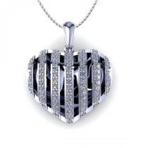 0.45CT round cut diamonds heart pendants