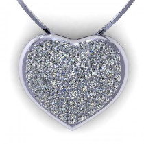 0.70CT round cut diamonds heart pendants