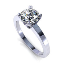 1.00CT round cut diamonds solitaire ring