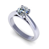 1.00CT round cut diamonds solitaire ring