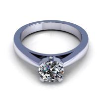 0.55CT round cut diamonds solitaire ring