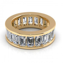 3.50CT emerald cut diamonds eternity ring