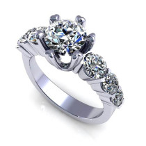 2.05CT round cut diamonds engagement ring