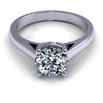 0.35CT round cut diamonds solitaire ring