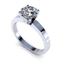 1.00CT round cut diamonds solitaire ring
