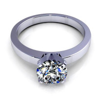 0.35CT round cut diamonds solitaire ring