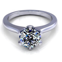 0.35CT round cut diamonds solitaire ring