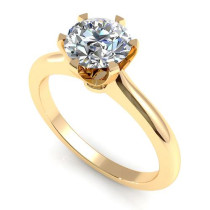0.35CT round cut diamonds solitaire ring