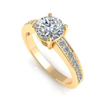 0.60CT round cut diamonds engagement ring
