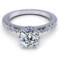 0.75CT round cut diamonds engagement ring