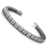 3.50CT round cut diamonds tennis bracelets