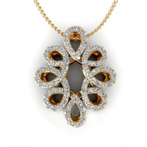 0.35CT round cut diamonds diamond pendants