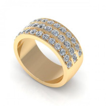 2.00CT round cut diamonds wedding band