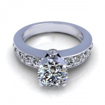 1.15CT round cut diamonds engagement ring