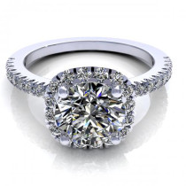 0.75CT round cut diamonds halo rings