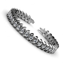 1.00CT round cut diamonds tennis bracelets