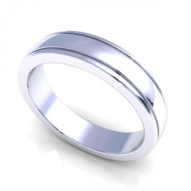 14KT white gold 5MM Width & 2.5MM Thick mens ring