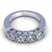 1.50CT round cut diamonds wedding band