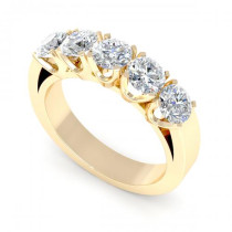 1.50CT round cut diamonds wedding band
