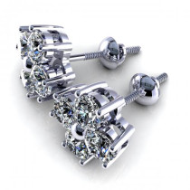 0.50CT round cut diamonds diamond earrings
