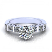 0.95CT round cut diamonds engagement ring
