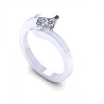 1.00CT princess cut diamonds solitaire ring